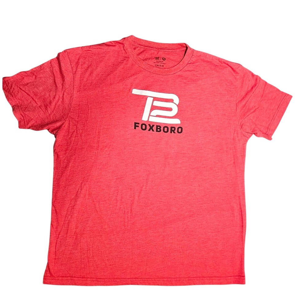 TB12 Tom Brady Foxboro Graphic T-Shirt Mens XL Red Heathered Short Sleeve Tee